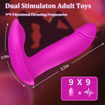 Thrusting Dildo G Spot Vibrator, 3 In 1 Adult Sex Toys For Women Wearable Vibrator With App Remote Control And Strapless Strap-On Dildos, Butterfly Couples Sex Toy Sexual Pleasure Tools For Women