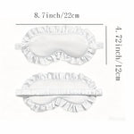 3 Pack Sleep Mask Satin Eye Mask Silk Blindfold Elastic Strap for Night Sleeping Office Travel Suitable for Men Women (White)