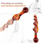 Glass Spiral Dildo, Glass Threaded Massage Stick Butt Plug, Glass Plug Crystal Dildo, Dilator Anus, Butt Plug Glass, Clear Dildo, Sm Adult Couples Anal Plug Masturbation Toy