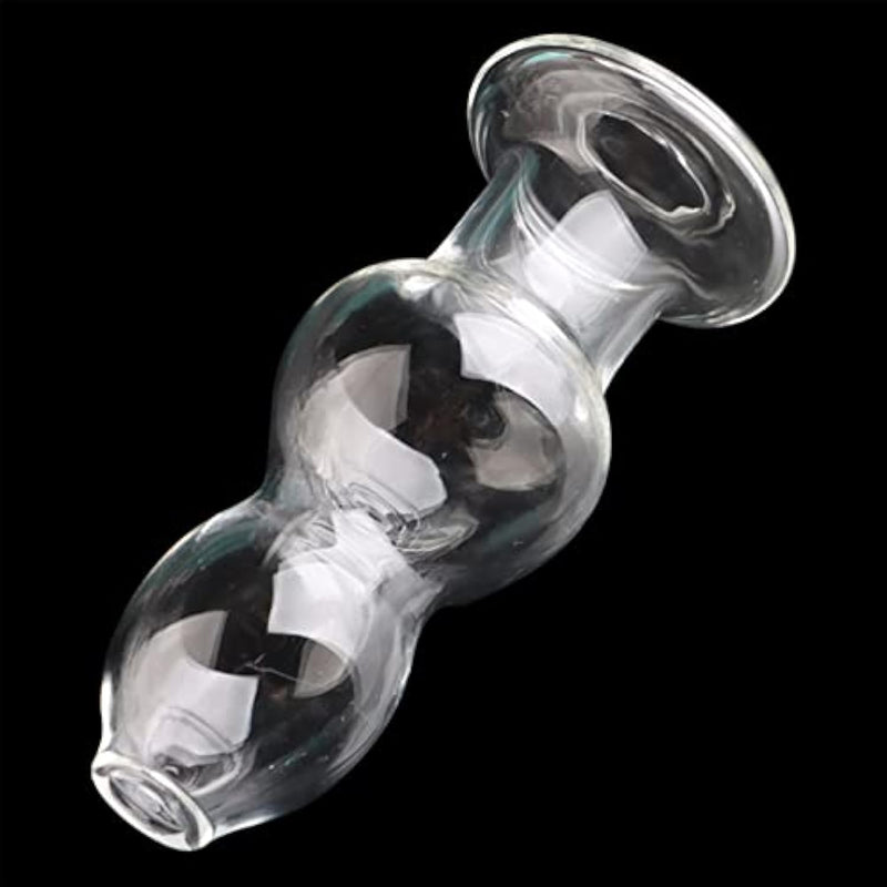 Crystal Calabash Shape Transparent Anal Plug Peephole Clear Hollow Glass Butt Plug Sex Toy(S)