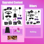Bdsm Kit Bondage Set,Upgrade17 Pcs Bondage Set With Storage Bag,Adults Restraints Couples Sex Toys, Sexuales Pleasure Sm Toy For Women And Men