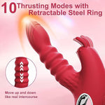 Rabbit Vibrator Realistic Dildo Sex Toys With 10 Vibration And 10 Thrusting Mode Which Can Simultaneously Stimulate The Vaginal G-Spot And Clitoris For A More Pleasure Sex Experience For Men And Women