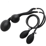 Inflatable Double Headed Steel Balls With Soft Silicone Anal Plugs For Men And Women'S Fun Inflatable Toys