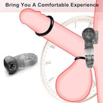 Vibrating Cock Ring Penis Ring Vibrator Clitoral Stimulator Penis Erection Enhance Soft Silicone Adult Male Sex Toy& Games For Male Training Longer Harder Stronger (Black)