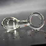 Glass Butt Plug With Pull Loop Anal Plug Prostate Massager Anal Dilator With Long Neck And Tapered Head Fetish Masturbation Sex Toy For Men Women, 5.27 X 1.61 Inch