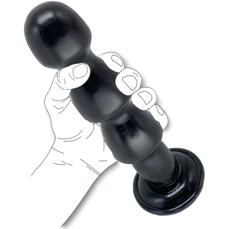 9.45''X2.24'' Anal Plug Butt Plug Sex Toy With Suction Cup Hands-Free Play 3 Balls Dildo