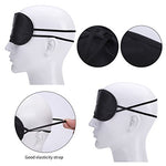 12 Pack Blindfolds Sleep Mask Satin Eye Cover Shade with Nose Pad and Adjustable Strap for Women Men, Black