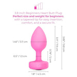 Fuchsia Snug and Tug Anal Training Butt Plug for Couples - Small/Medium Size