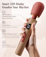 Sex Toys Vibrator Wand Dildo - Sex Toy for Women Clitoral G Spot Stimulation, Allovü Erotic Massager with 9 Powerful Vibrations, USB Rechargeable Waterproof for Female Couples Nipple Weight Sex Toys