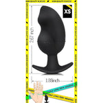 Anal Plug For Comfortable Long-Term Wear - Silicone Butt Plug Dilator With Curved Base & Slender Waist - 2.67 X 1.04 Inch Prostate Sex Toy For Women Men Masturbation