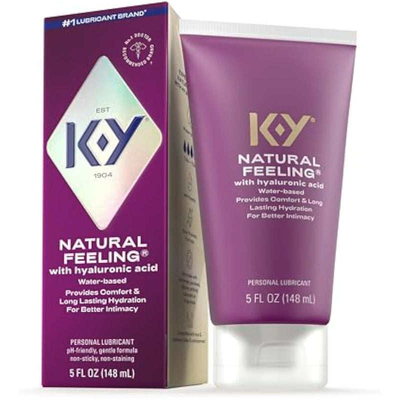 Natural Feeling With Hyaluronic Acid, Water Based Lube For Sex, Anal Lube & Sex Toy Lube, Non-Sticky & Ph-Friendly Personal Lubricant, Condom-Friendly Sex Lube, Travel Size Lube, 5 Fl Oz