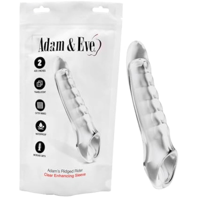 Ridged Rider 9, Penis Extension With Ball Strap