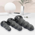 Anal Bead Butt Plug Trainer, Dragon Scale Anus Bead Butt Plug With Three Gradual Large Bead, Anal Dildo Prostate Vaginal Massage Anal Dilator With Strong Suction Cup For Male Female (L)