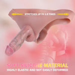 Realistic Soft Silicone Penis Enlarger,Penis Sleeve Extender Cock Sleeve,Reusable Cock Sheath Penis Pump, Strap On Dildo Panties For Men Couples Penis Enlargement, Prolonged Erection