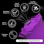 Rose Vibrators Toy | Sexual Pleasure Tools For Women | Quiet And Powerful Rose Sex Toy | Rose Toy Waterproof Adult Toys | Compact And Discreet Sex Toys For Women | Sex Toys Amazing Gift (Purple)