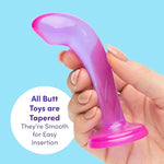 4 Piece Anal Toys Kit - With 3X 4 Inch Butt Plugs & Douche - With Flared Base & Waterproof - Purple