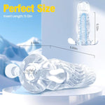 Clear Male Masturbator Blowjob Pocket Pussy Sex Toy For Men, Tpe Masturbation Training Penis Sleeve Couple Sex Toys, 3D Realistic Texture Spiral Tunnel Stroker With Clit And Anal Stimulation