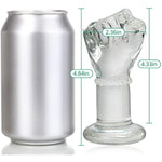 Glass Crystal Anal Plug Fist Hand Butt Plug, G-Spot Anal Pleasure Trainer, Transparent Extra Large Sm Anal Plugs Butt Plug Dildo Penis For Women Men Masturbation (M)