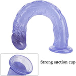 13 Inch Jelly Crystal Dildo, Realistic Huge Flexible Dildos With Powerful Suction Cup Base Large Soft Thick Anal Dildo Adult Sex Toy For Women - Blue