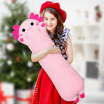 43In Plush Axolotl Toy Stuffed Animal Axolotl Toy Pillow Body Pillow Gift For Kids And Girls (Pink,110Cm/43.3In)