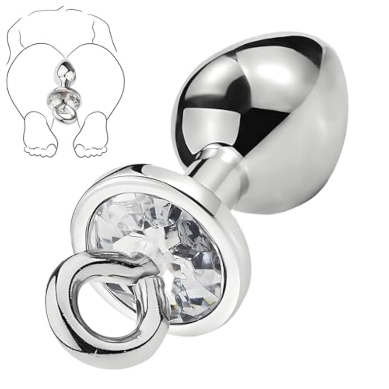 Anal Plug Metal Pull Ring, Vestibule Anal Device, Sex Tools, Sm Alternative Sex Toys Anal Expander, Large Pull Ring, Detachable Thread (1.8)