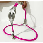 Female Stainless Steel Adjustable Chastity Belt Invisible Panties Device Lockable Underwear Bondage Briefs Bondage Devices Bdsm Adult Sex Toys (Pink, 90-110Cm)