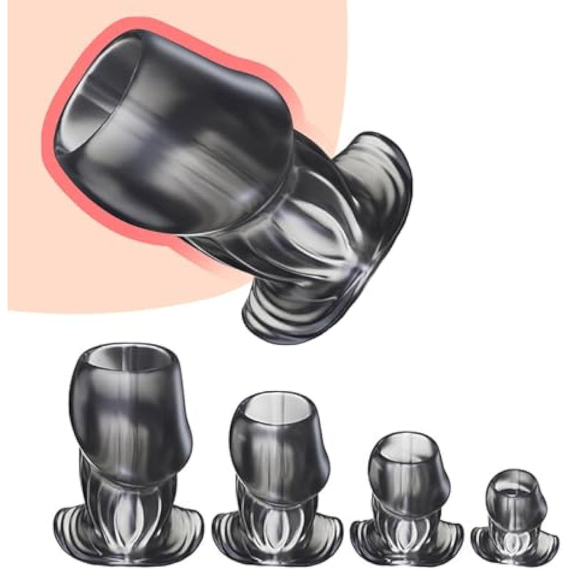 Hollow Anal Plug Set S/M/L/Xl 4-Piece Set Vagina Expander Tunnel Transparent Anus Dilation Dilator Bdsm Enema Sex Toys Butt Plugs Training Set For Beginners Advanced Users Adult Sex Toy