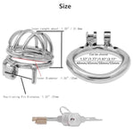 Ergonomic Design Chastity Device Male Chastity Device Stainless Steel Cock Cage Penis Ring Adult Game Sex Toy Chs163?1.97 Inch / 50Mm?
