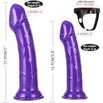 Strap On Dildo Wearable Kit - Sex Harness With 2 Removeable Dildo Realistic For Female Masturbation Sm Adult Sex Toys For Women Couples Lesbian(Double Dildo Purple)…