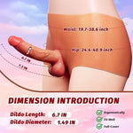 6.7" Realistic Solid Silicone Strap On Dildo Panties for Women