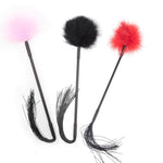 Sm Feather Tickle Sex Game Spanking Flirting Tassels Whip Paddle Fetish Sex Erotic Role Play Sex Toy For Couples (Black)