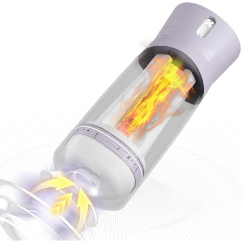 Automatic Male Masturbator E-Pneumatic Pro With 8 Pleasure Modes Electric Stroker With Heating For Men Ultra Long Lasting Masturbation Pleasure Blowjob Sex Toy For Men