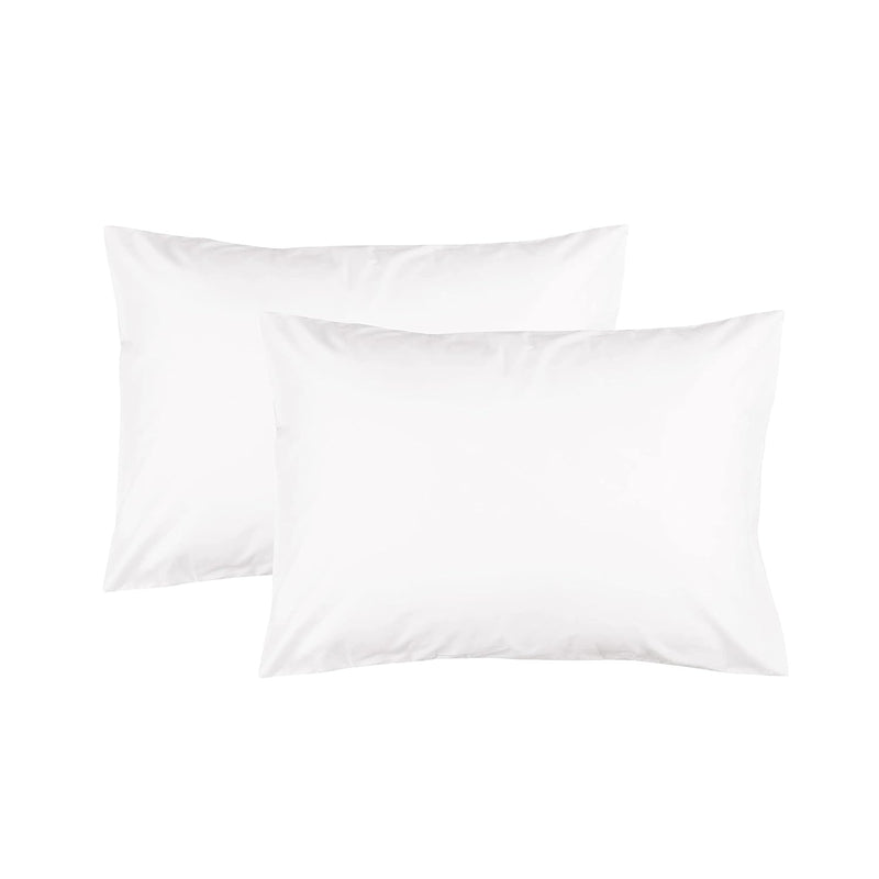 Feather & Stitch 100% Cotton 2 Piece Queen Pillow Cases, 300Tc Ultra-Soft Pill