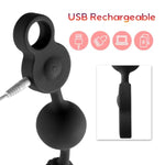 14 Inch Silicone Vibrating Anal Beads (S) + 3" Diameter Huge Thick Dildo