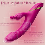 Thrusting Rabbit Vibrator for Women, Realistic Dildo Rabbit Adult Toy Quiet