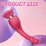 Rose Sucking Vibrator G Spot Dildo Adult Sex Toys For Women, Tongue Rose Vibrators With 3 Suction & 10 Licking Vibration Modes, Clitoral Nipple Stimulator Silicone Anal Dildo For Couples Sex Games