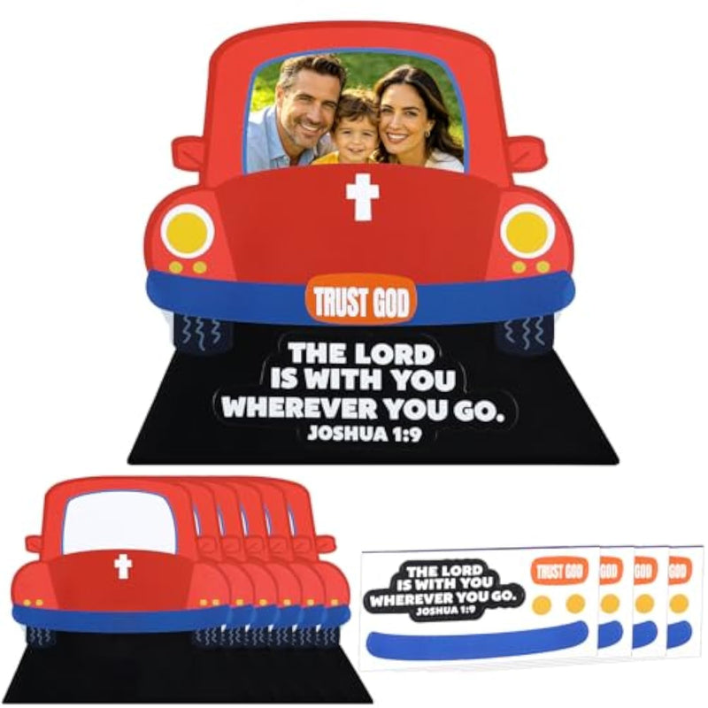 24-Piece Road Car Photo Frame Craft Kit for Church Groups and VBS Activities