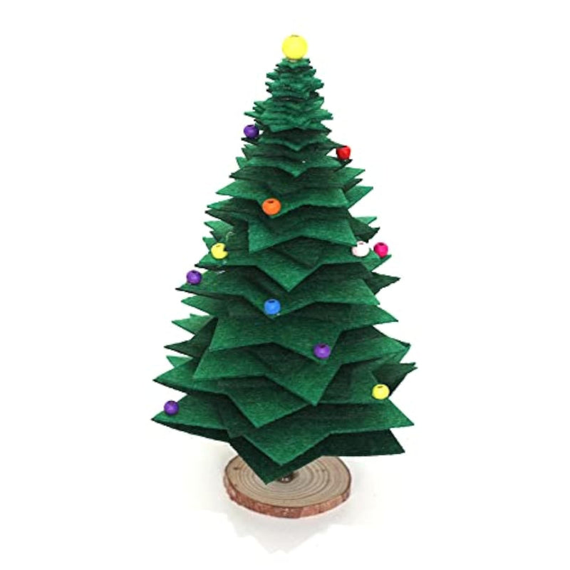 2 Pack Felt Christmas Tree Craft Kit, DIY Mini Tree with Felt Ornaments