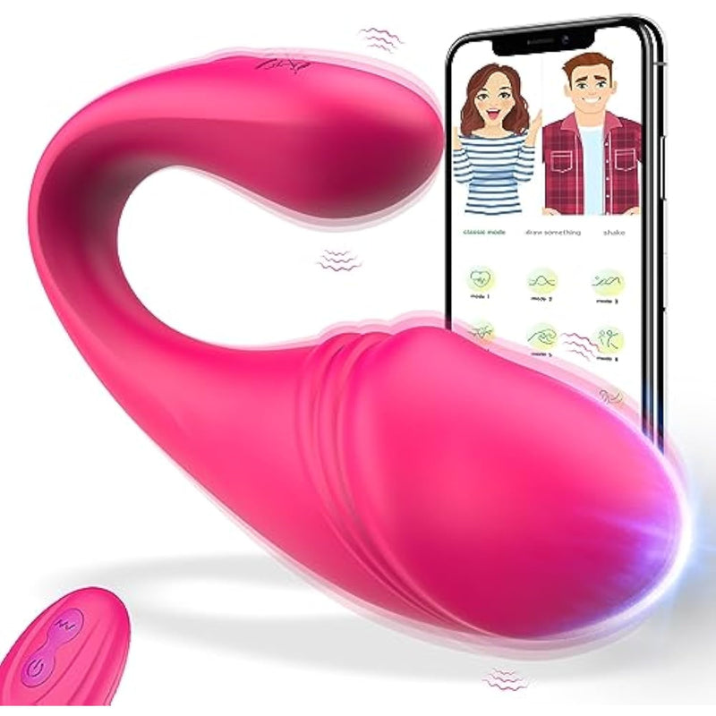 Remote Control G-Spot Vibrator For Women - Adult Sex Toys Vaginal Anal Dildo Massager With Global App Control & 18 Intense Vibrating Modes, Wearable Panty Clitoris Stimulator With Realistic Glans