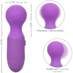 First Time Rechargeable Massager, Ipx7 Waterproof Silicone Women Vibrator Wand With 10 Function Settings Purple - Se-0003-02-3