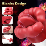 Tongue Toy For Women Sex Toys, 2-In-1 Sexual Pleasure Tools For Women 10 Licking Modes + 10 Vibrating Modes Thrusting Vibrator, Clitoral Licking Adult Sex Toys & Games, Rose Adult Toys For Couples