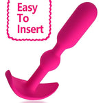 Anal Plug Butt Plug With Safe Curved Base For The Beginners Comfortable Long-Term Wear Rose Red Sex Toy For Men Women Masturbation