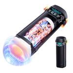 Automatic Male Masturbator Penis Pump - Sex Toys For Men Adult Toys With 10 Vibration Modes & 10 Thrusting & 15 Speed,Male Stroker With Magnetic 3D Sleeve & Lcd Display,Pocket Pussy Blowjob Machine