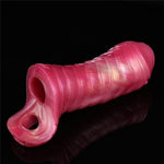 Realistic Penis Extender Sleeve Men Cock Sleeve Enlarger With Penis Ring: Silicone Penis Extension Sleeve Male Adult Sex Toy, Soft Penis Sleeve Man Sex Tool (Color B)