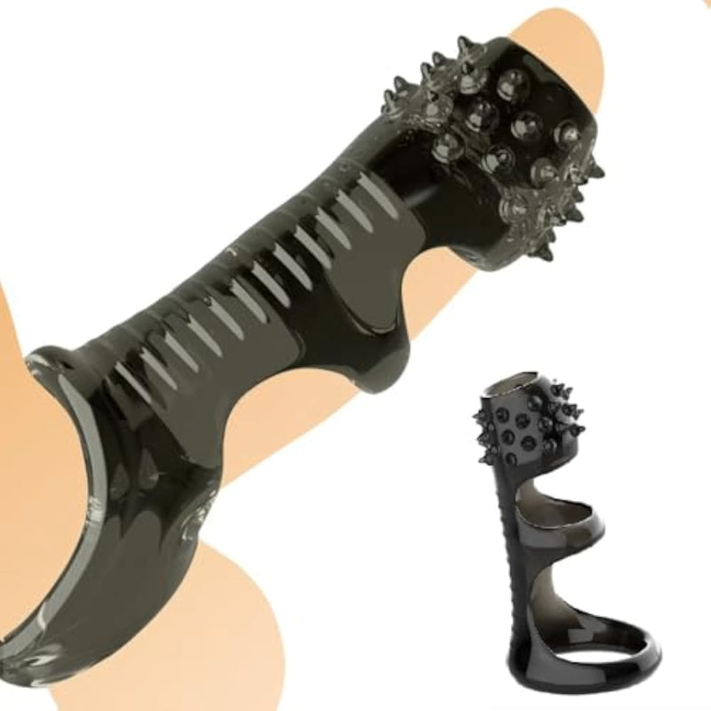 Men's Reusable Penis Enlargement and Erection Enhancement Silicone Cock Ring with Delayed Ejaculation Function