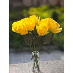 Yellow Crepe Paper Tulip Bouquet Kit with 12 Stems & Floral Tape