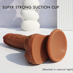 9 Inch Realistic Dildo Dual Density Liquid Silicone Cock With Strong Suction Cup, Lifelike Penis Sex Toy Flexible Female G Spot Masturbation Toy With Curved Shaft And Balls