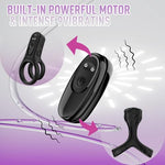Vibrating Cock Ring, 10 Pcs Silicone Penis Ring with Bullet Vibrator