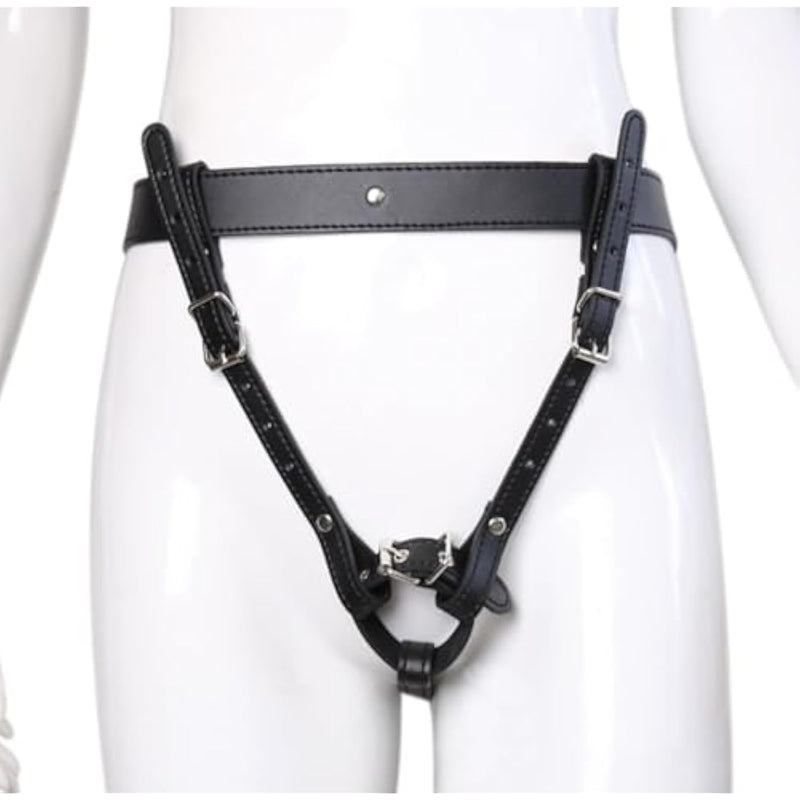 Multifunctional Adjustable Chastity Devices Harness Leather Sexy Chastity Belt With Penis Ring Chastity Belt Female Masturbator Leather Penis Bondage Men Sexy Slave Bdsm Restraints Sex Toys
