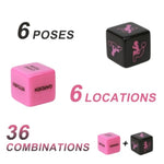 Sex Dice Naughty Date Night Dice For Couples, Fun & Intimate Dice Set With 6 Sex Positions Dice And 6 Romantic Love Locations Dice, Sex Toys For Couples Anniversary Valentines Day Gifts For Him/Her